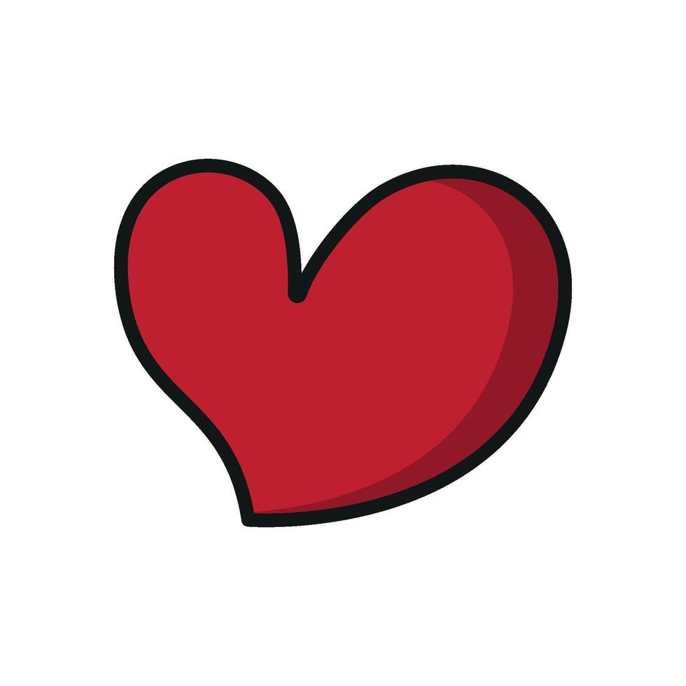 Love sign shape heart graphic integrates contemporary style with a clean design vector