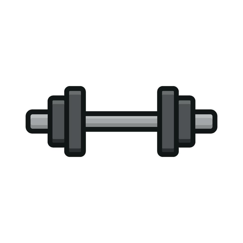 Barbell icon embodies a minimalist style within a modern sport graphic concept vector
