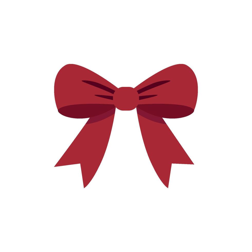 Graphic interpretation of a simple and modern Christmas bow design vector