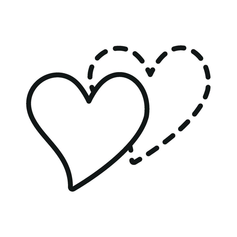 Love sign shape heart design blends modern simplicity with a chic graphic concept vector