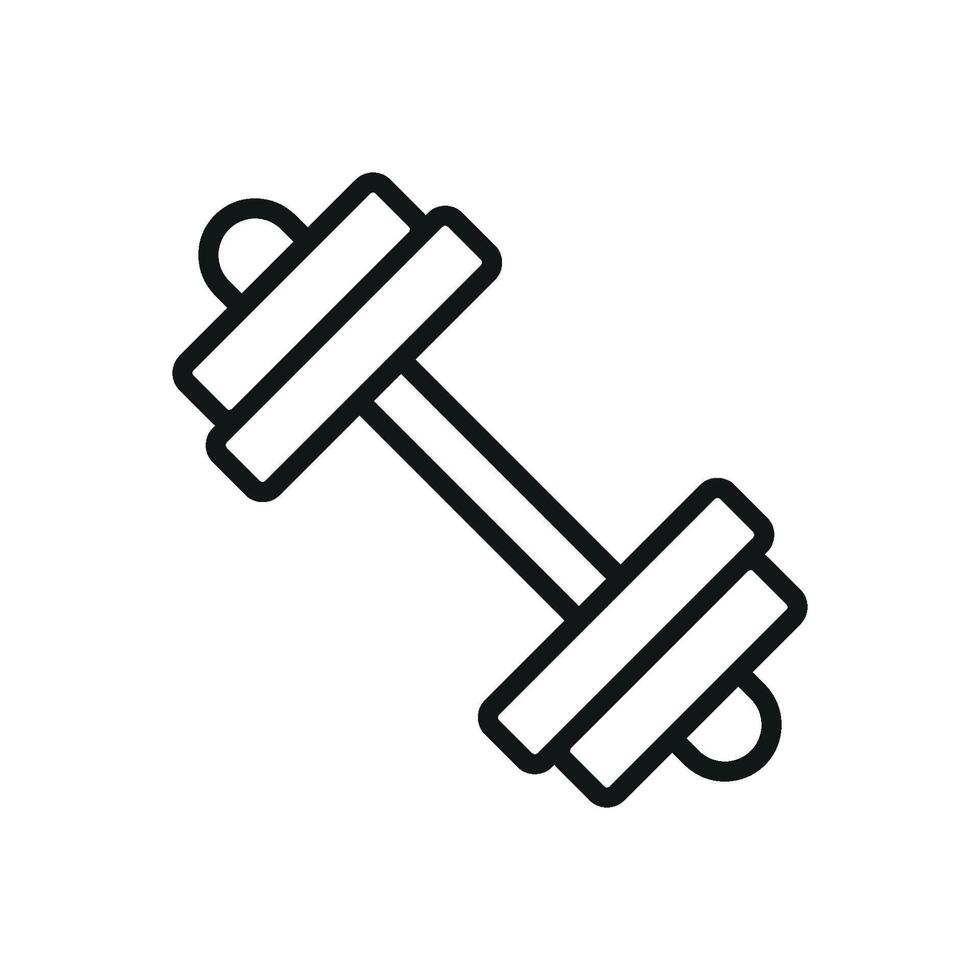 Barbell icon blends functionality with a modern and minimalist graphic concept vector