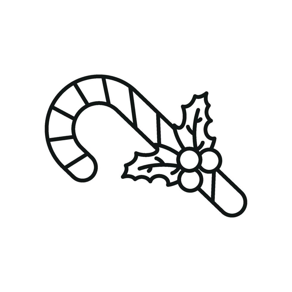 Modern Christmas candy design based on a simple cane concept graphic vector
