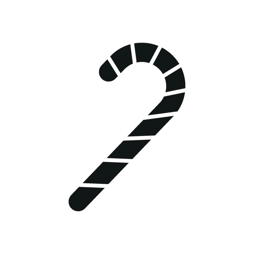 Christmas cane graphic showing a simple and modern candy design concept vector