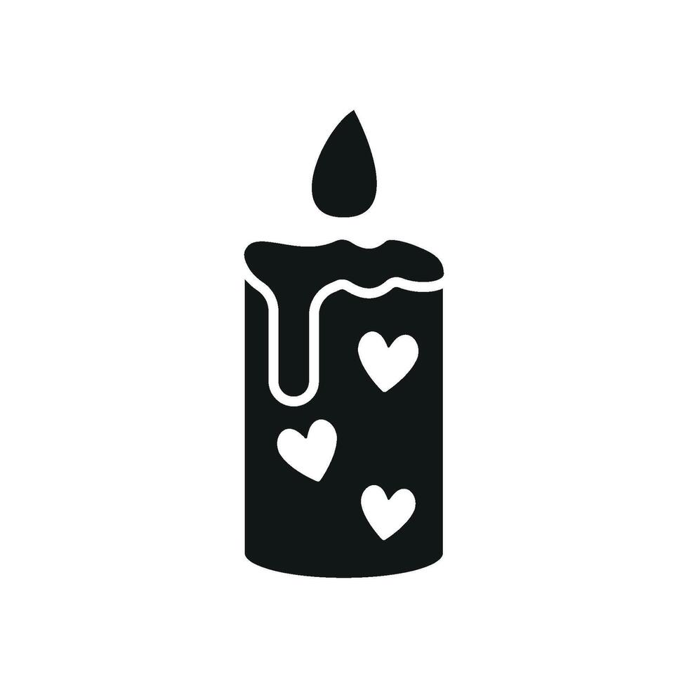 Valentine candle design blends simplicity with a sophisticated graphic concept vector