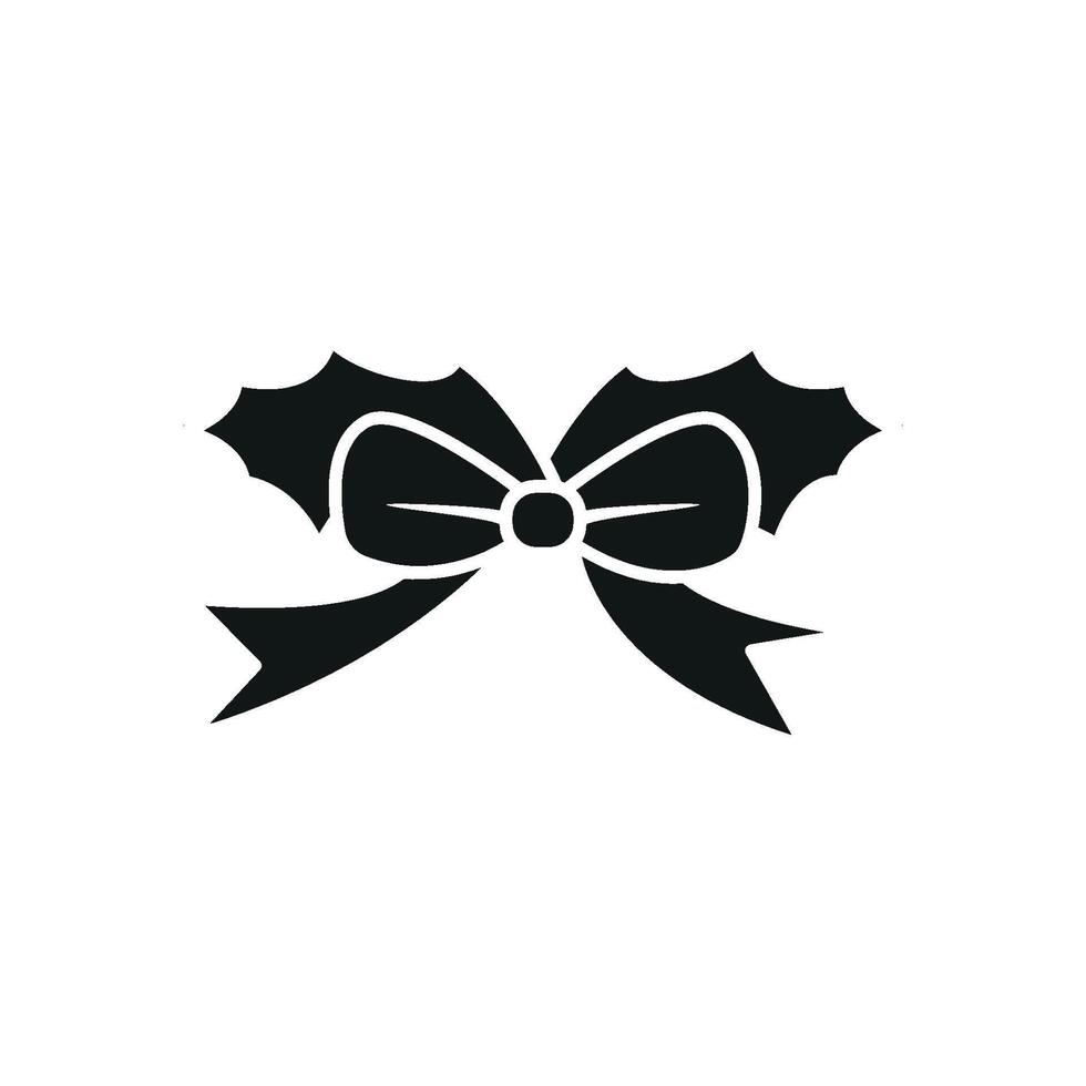 Graphic emphasizing a Christmas bow in a simple and modern design concept vector