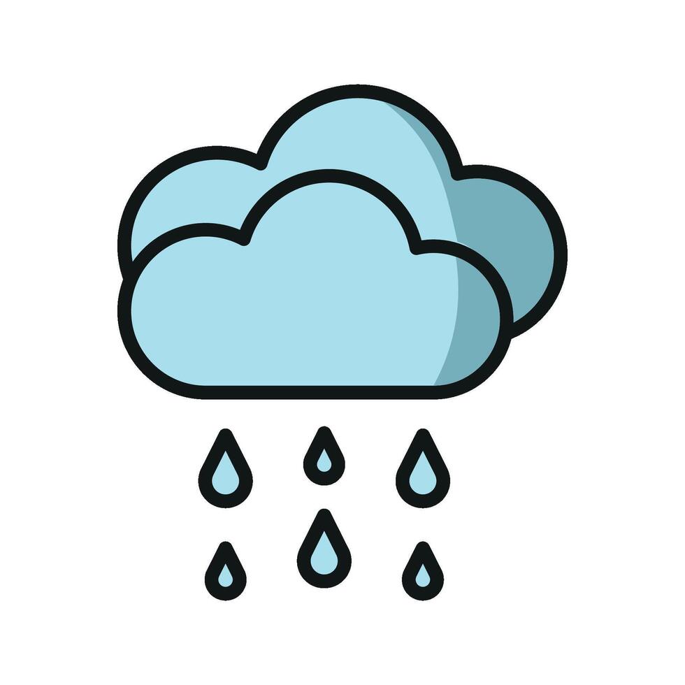 Rainy cloud design blends a refined and contemporary look with a clear graphic concept vector