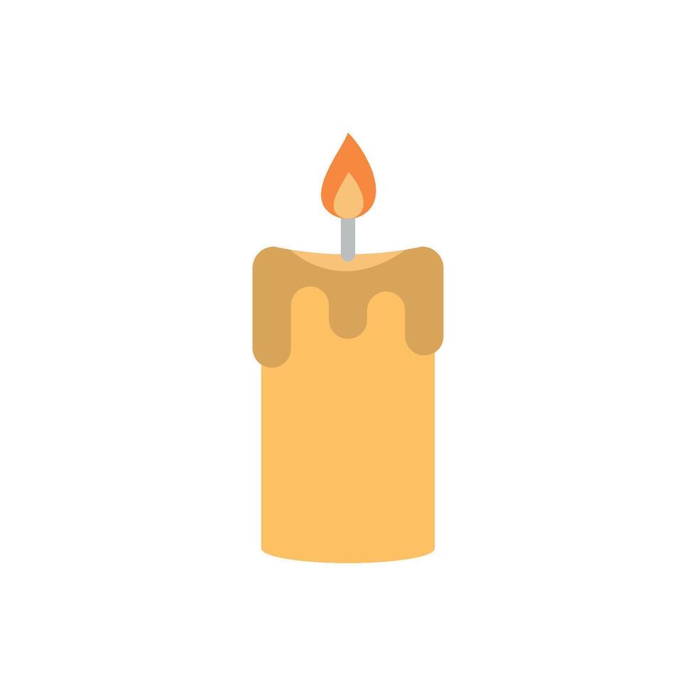 Candle icon graphic captures the essence of simple elegance in a modern concept vector