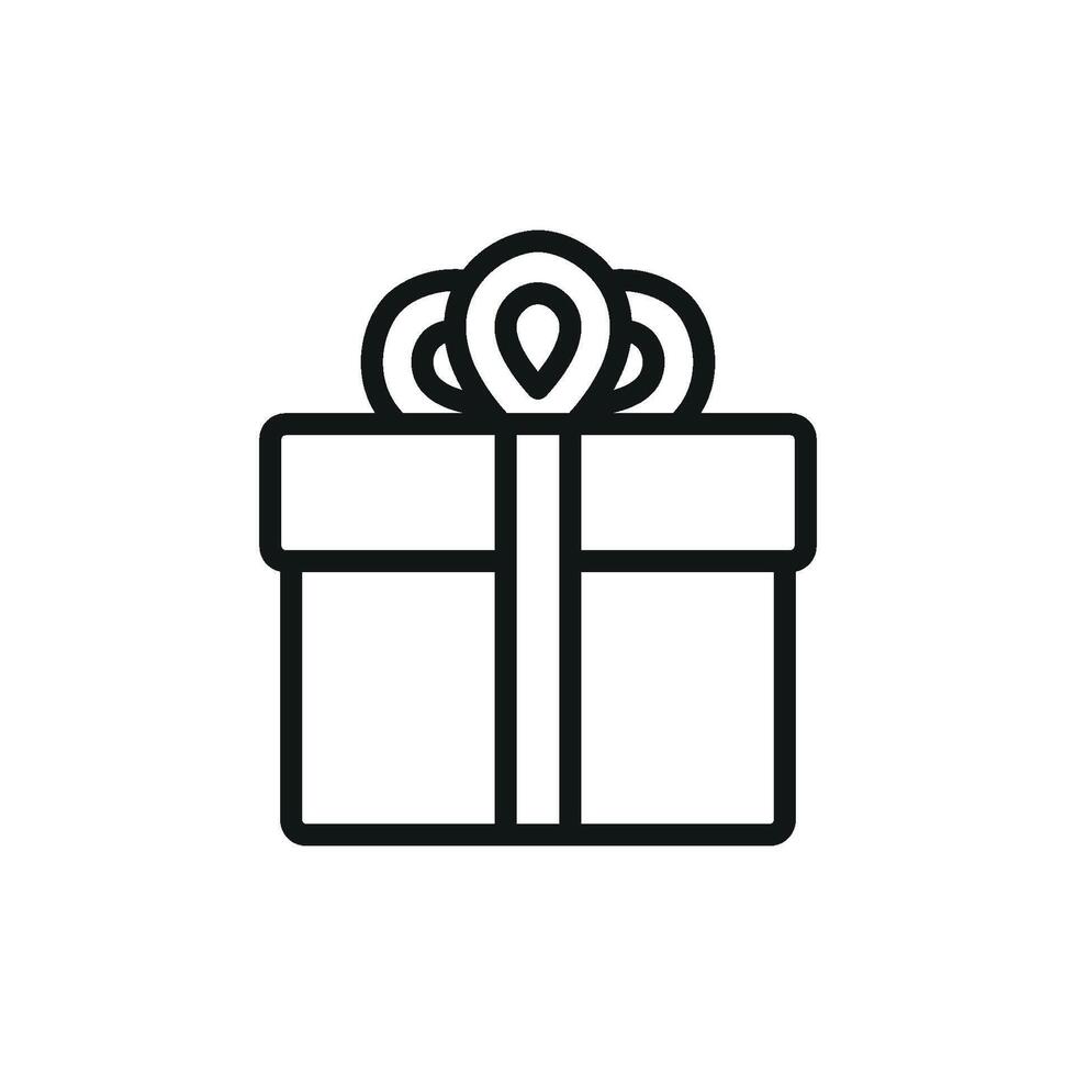 Gift icon highlights a modern aesthetic with a streamlined graphic concept vector