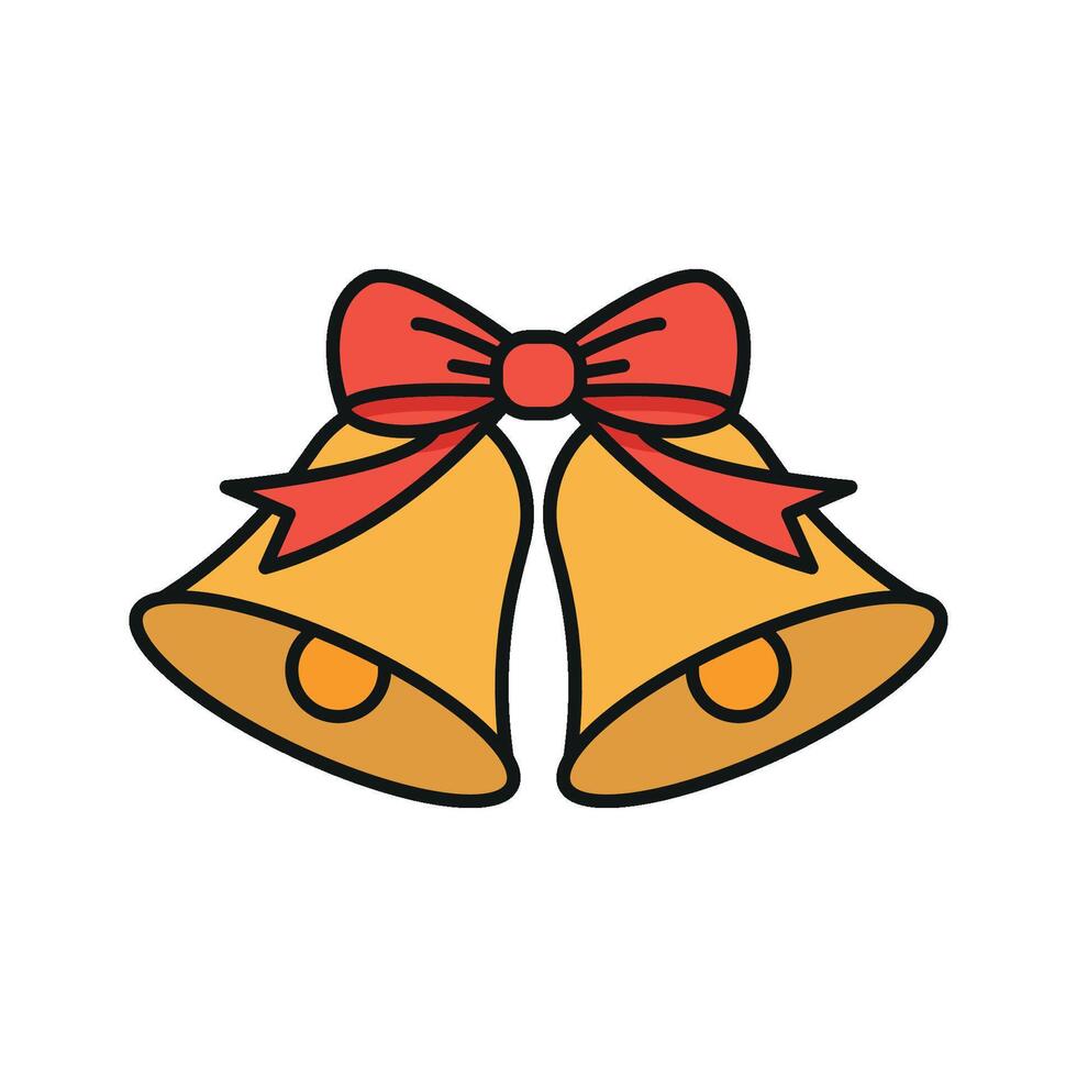 Christmas concept highlighted in a simple and modern bell design graphic vector