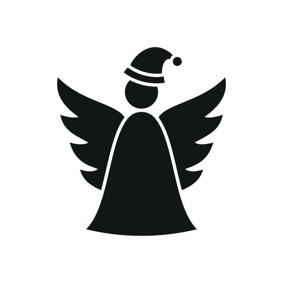 Christmas angel graphic expressing a simple modern design concept vector