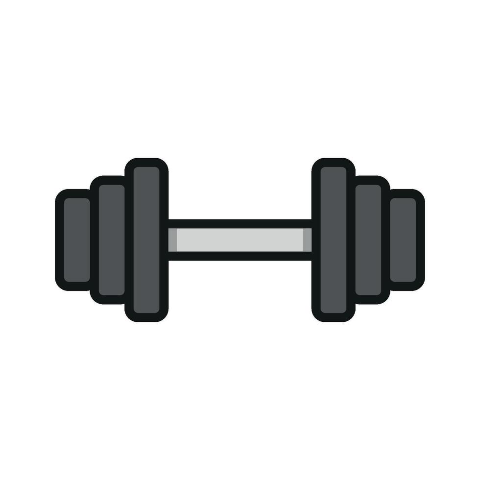 Barbell icon design showcases a sleek and minimalist modern graphic concept vector