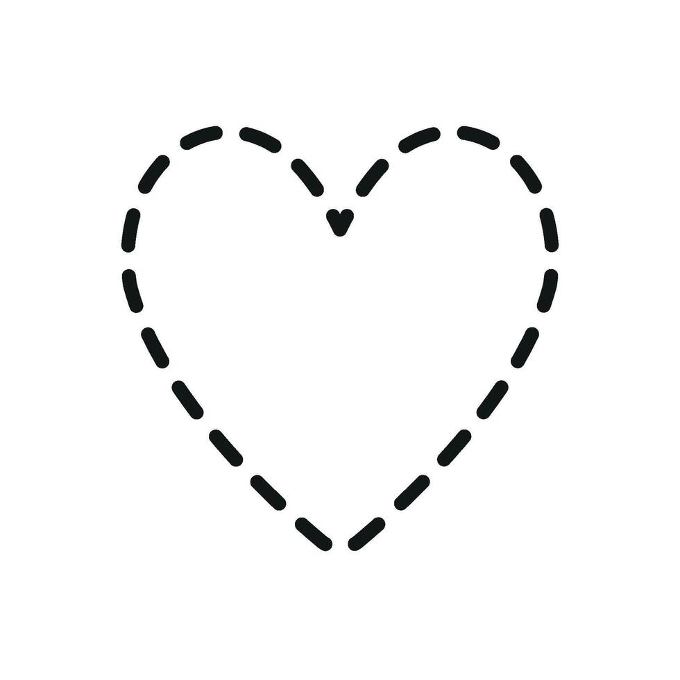 Love sign shape heart design emphasizes a simple yet sophisticated graphic concept vector