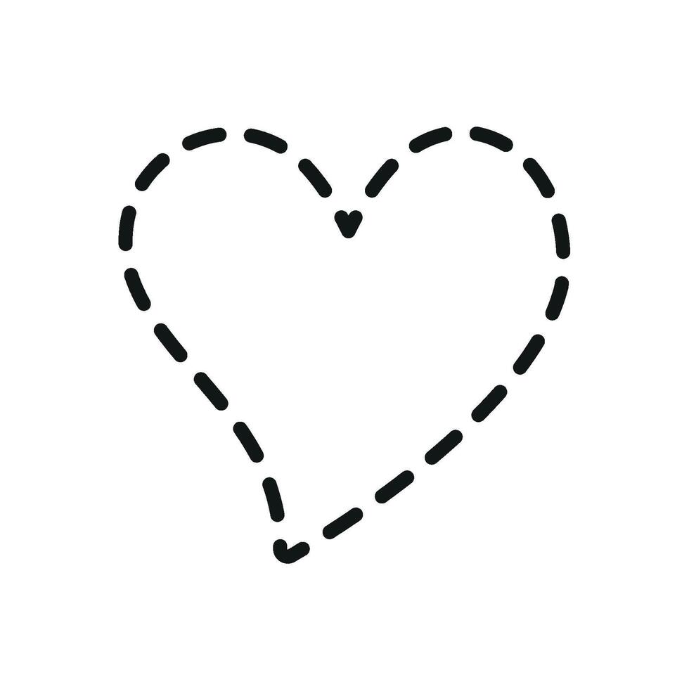 Love sign shape heart graphic captures the essence of modern simplicity in a chic design vector