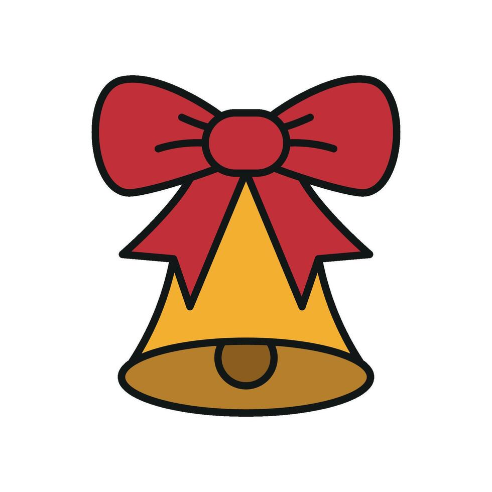 Simple bell graphic highlighting a Christmas modern design concept vector