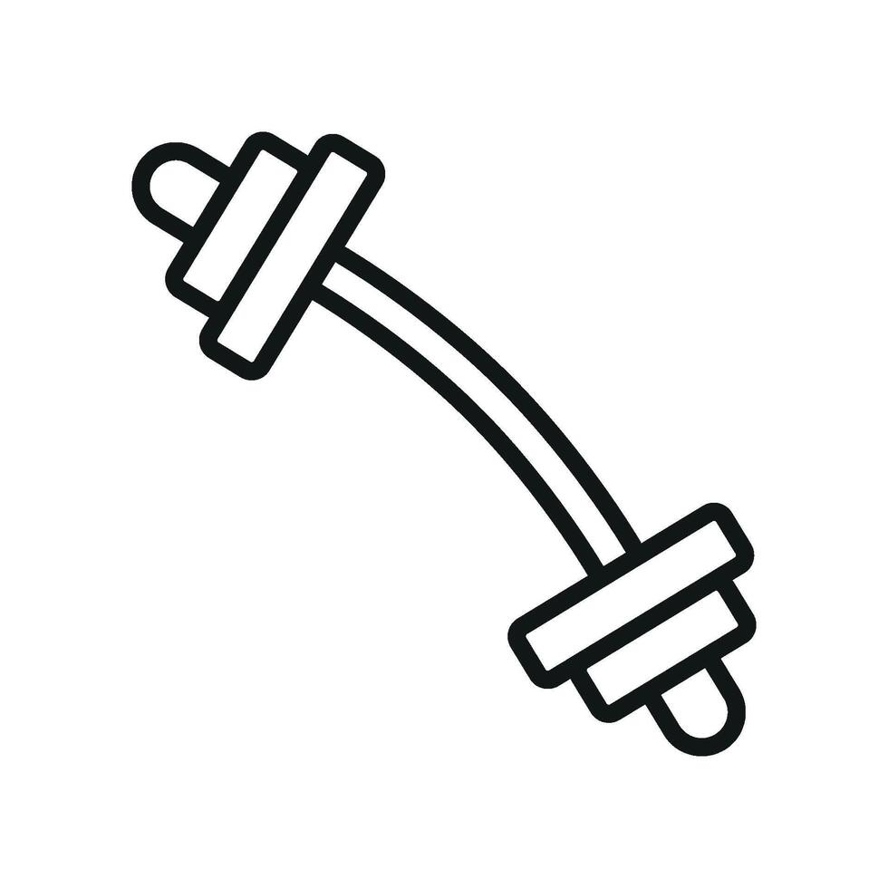 Barbell graphic concept combines modern elegance with a straightforward icon design vector