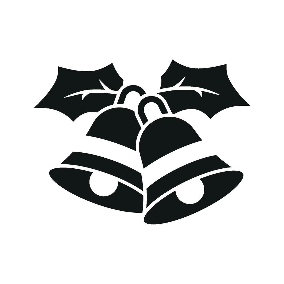 Bell concept expressed in a modern and simple Christmas design graphic vector