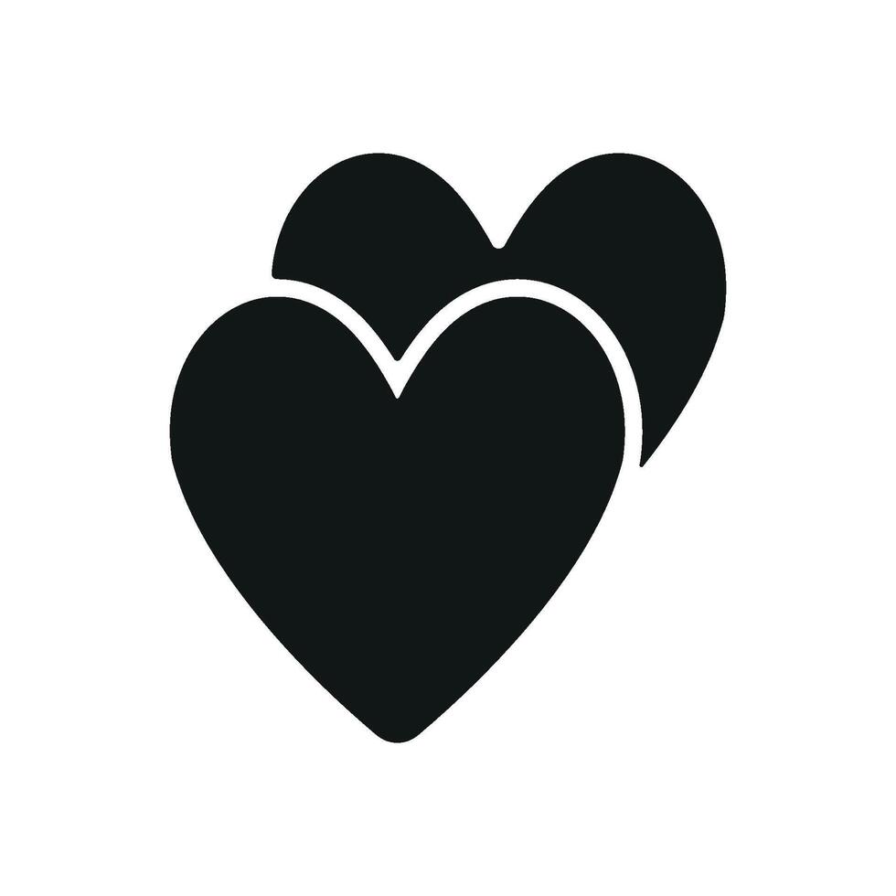 Love sign shape heart icon highlights a minimalist approach to modern Valentine design vector