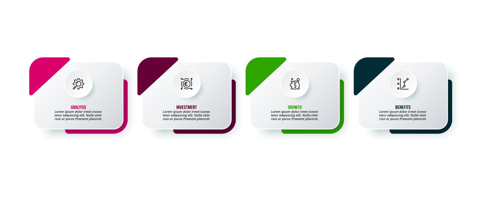 Business concept infographic template with option. vector