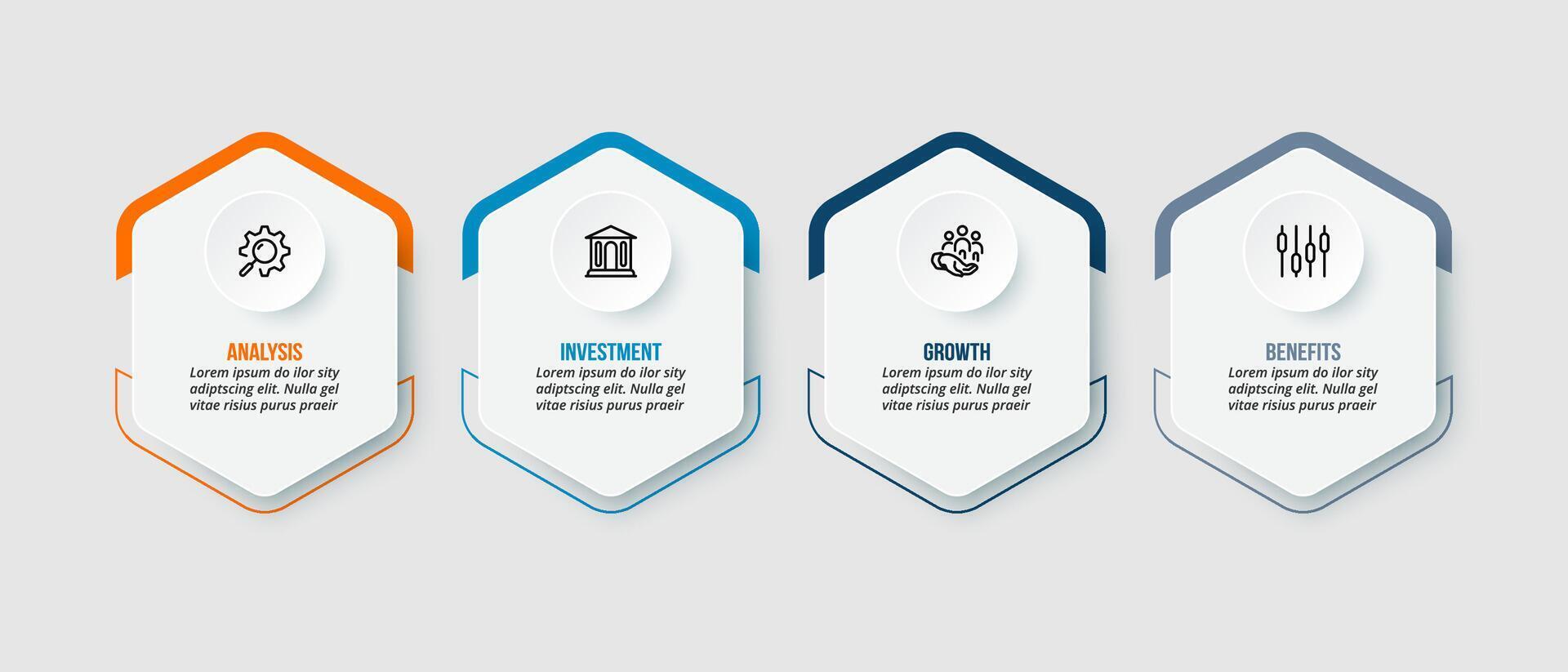 Options for business concept infographic template vector