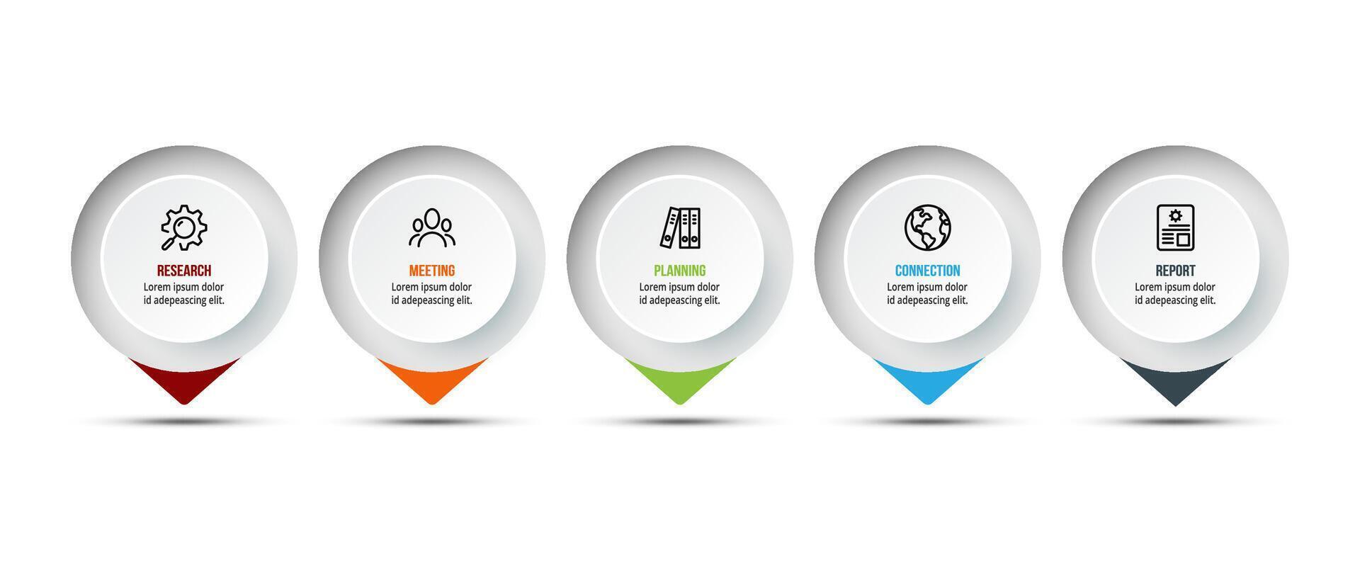 Business infographic template with option for presentation. vector