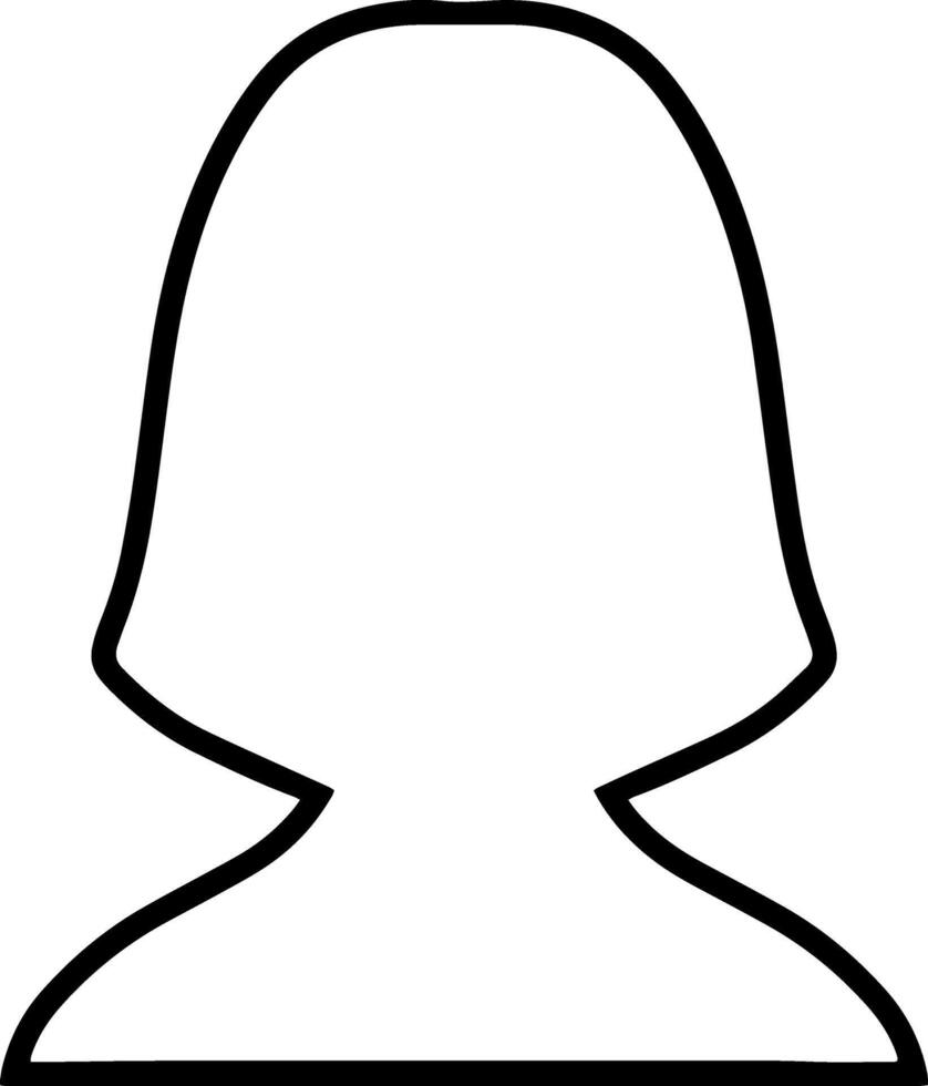 Doodle girl clipart isolated. Hand drawn art. Avatar people. vector