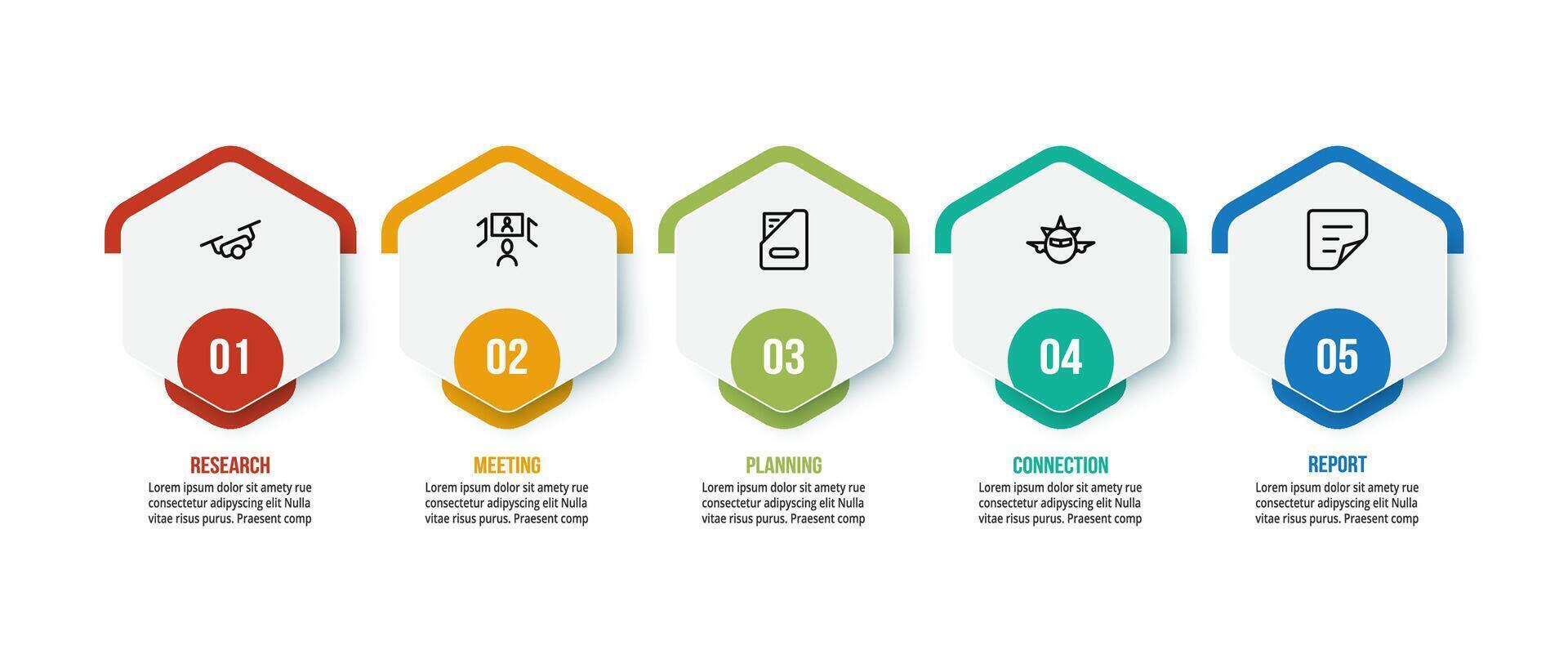 Options for business presentation infographic template. vector
