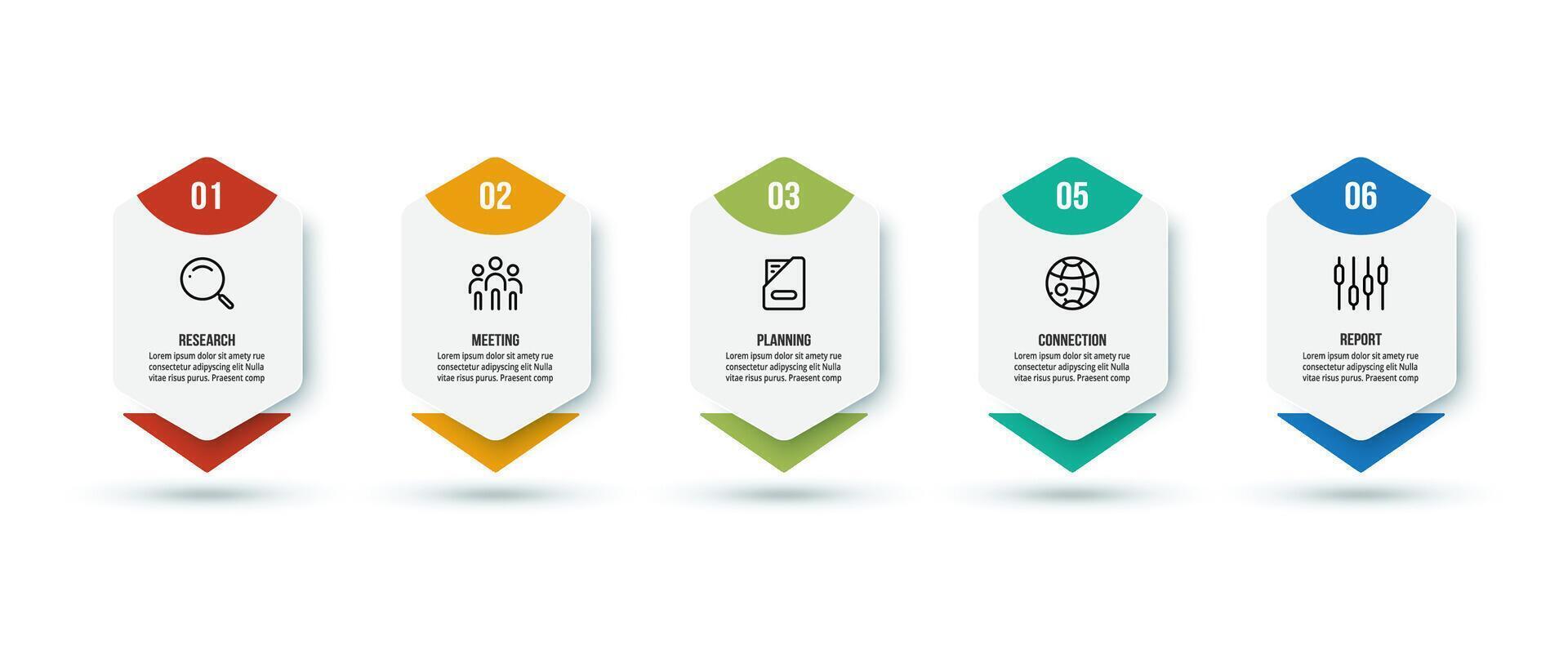 Infographic template business concept with step. vector
