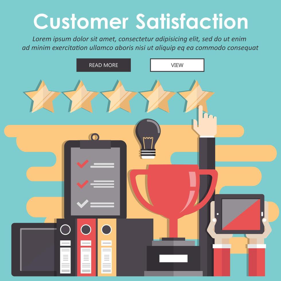Concept of feedback, testimonials messages and notifications. Rating on customer service illustration. Flat illustration vector