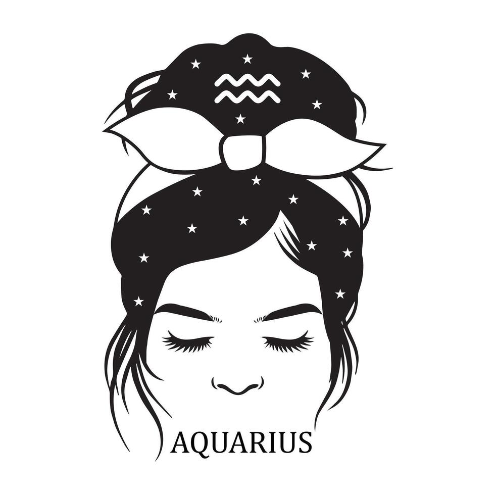 Zodiac Sass with a Messy Twist vector