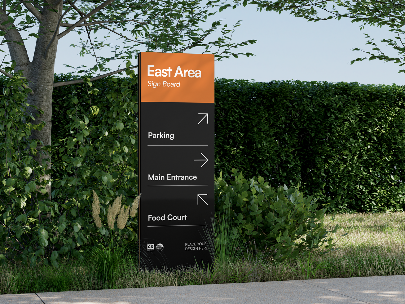 Signage Mockup Realistic 3D Render psd