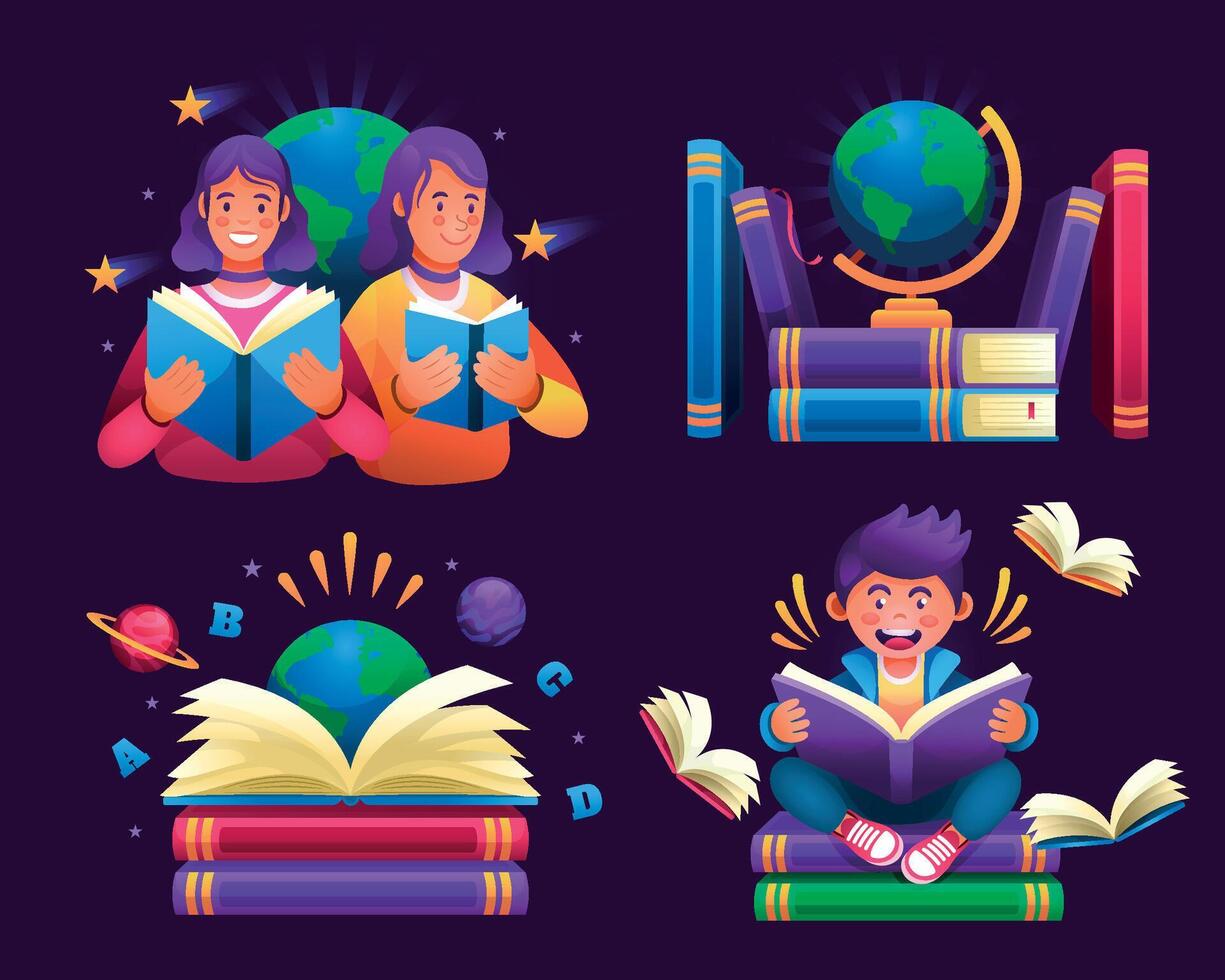 Global Education and Learning Illustration vector