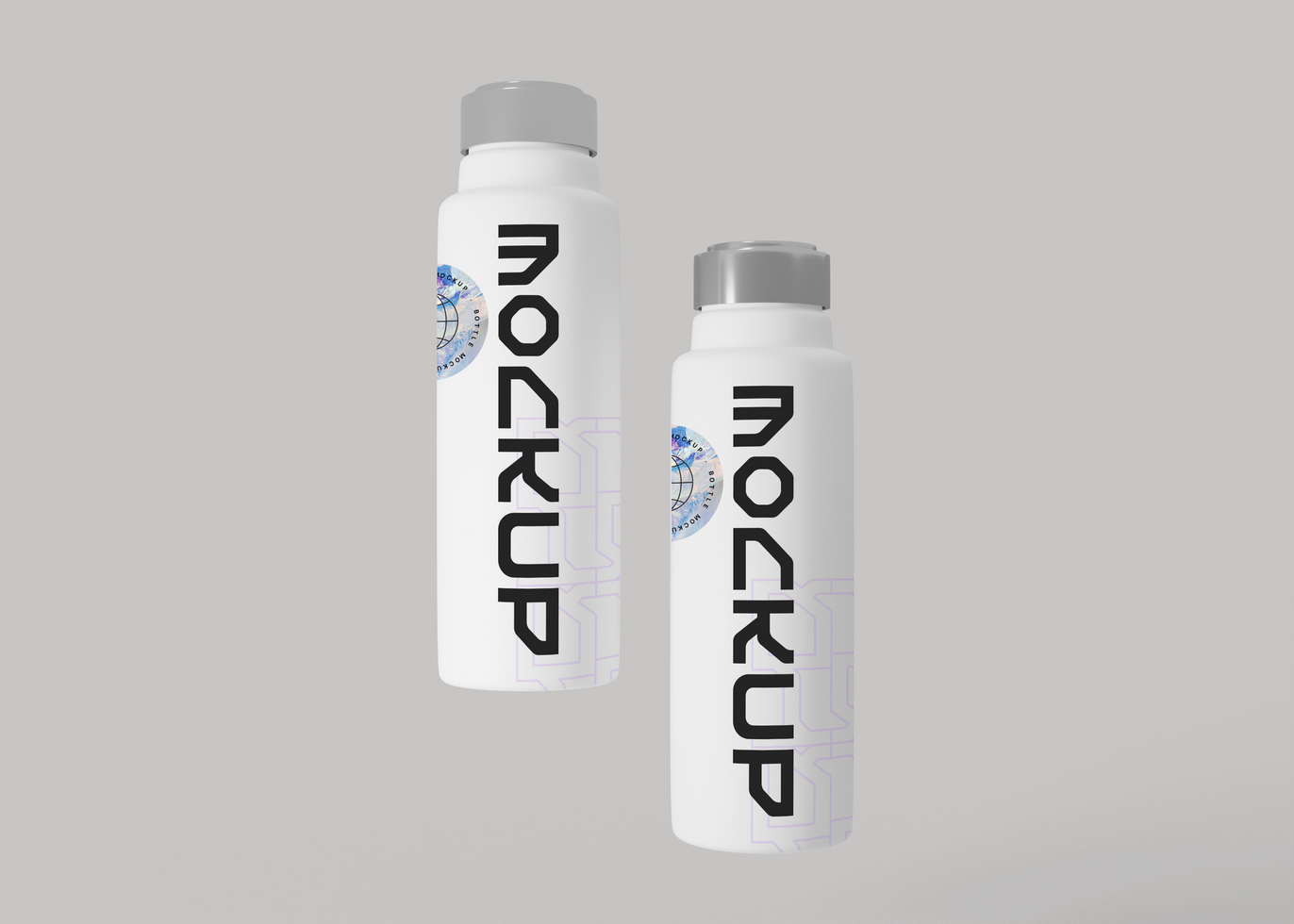 Matte Water Bottle Mockup psd
