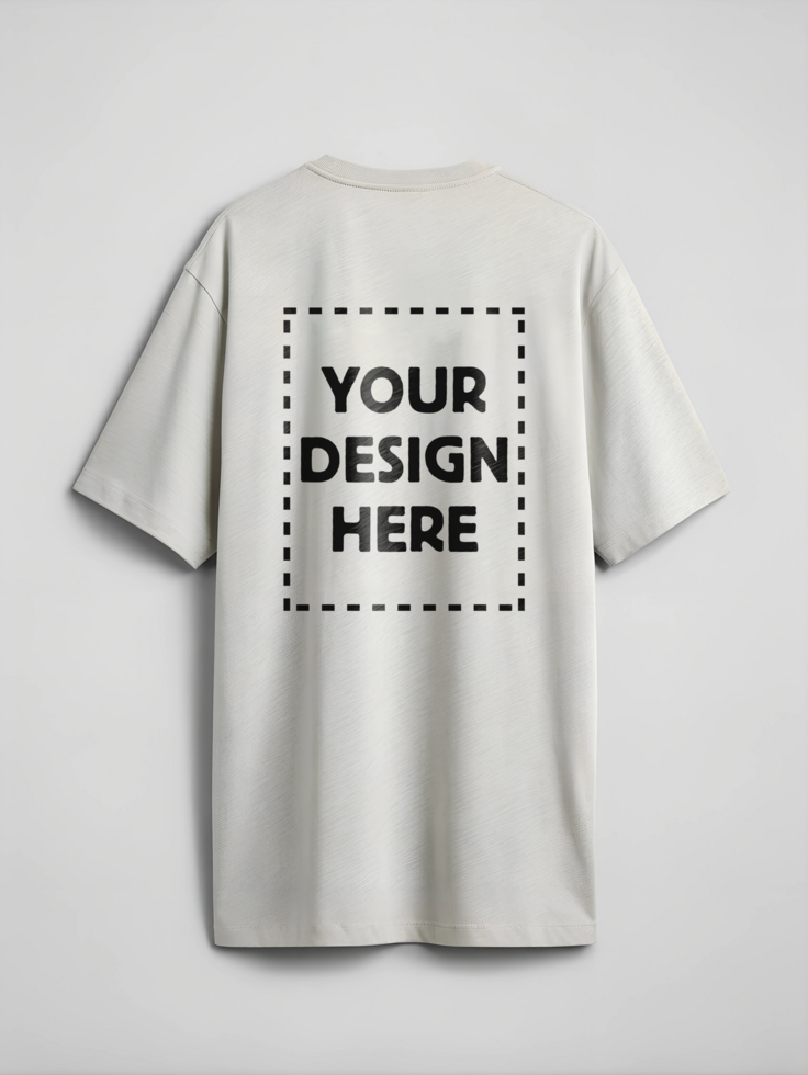 Customizable T-Shirt Mockup with Modern Back Print Design psd
