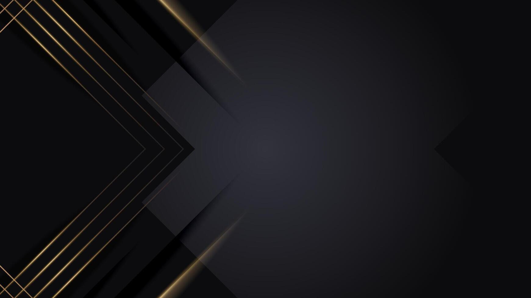 Abstract modern luxury golden line on black background. Luxury, premium, podium award design style vector