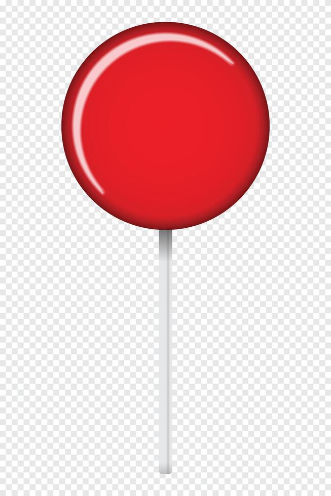 Red lollipop on stick. Lollipop sugar candy on stick. Illustration for new years day, winter holiday, dessert, new years event. illustration vector