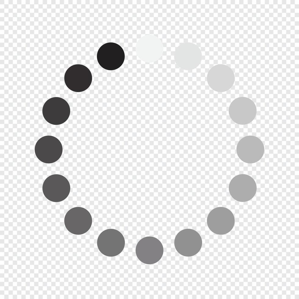 Loading circle. Round loading. White gradient dotted round loading. illustration vector