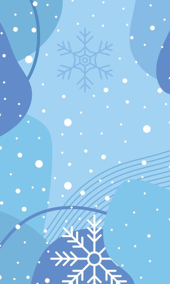 Winter poster with snowflakes. Colorful winter banner with falling snowflakes. Wintry scenes. Winter background. illustration vector