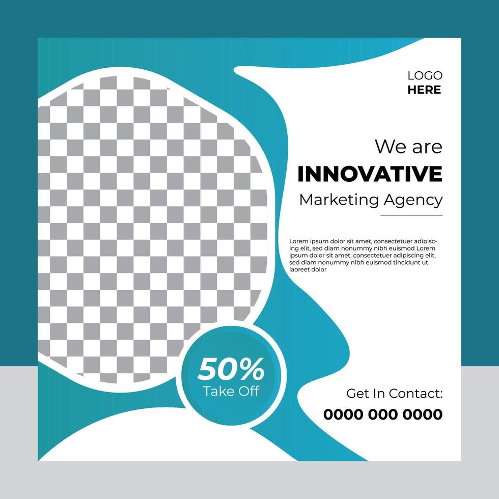 Social Media Post Design Template vector