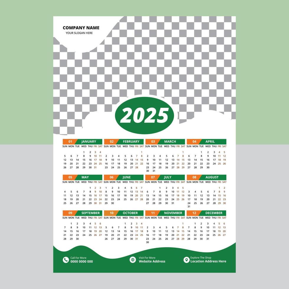 Modern Calendar Design Template vector