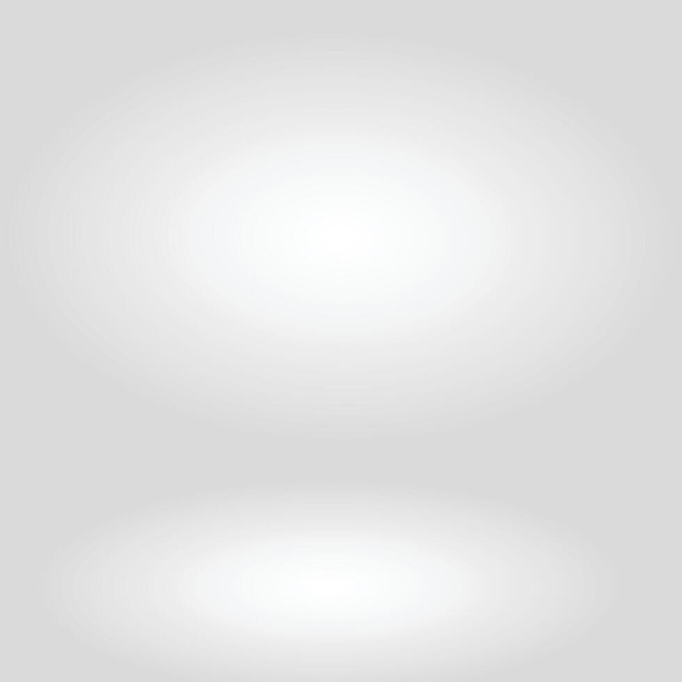 White gradient wall and empty studio room background vector