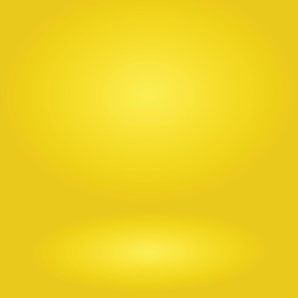 Yellow gradient wall and empty studio room background vector