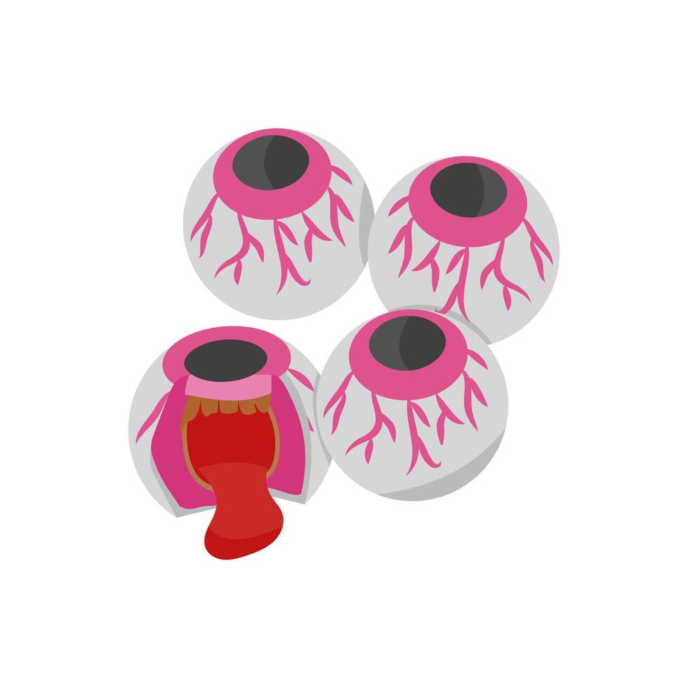 Eyeballs Chocolate, Halloween Illustration vector