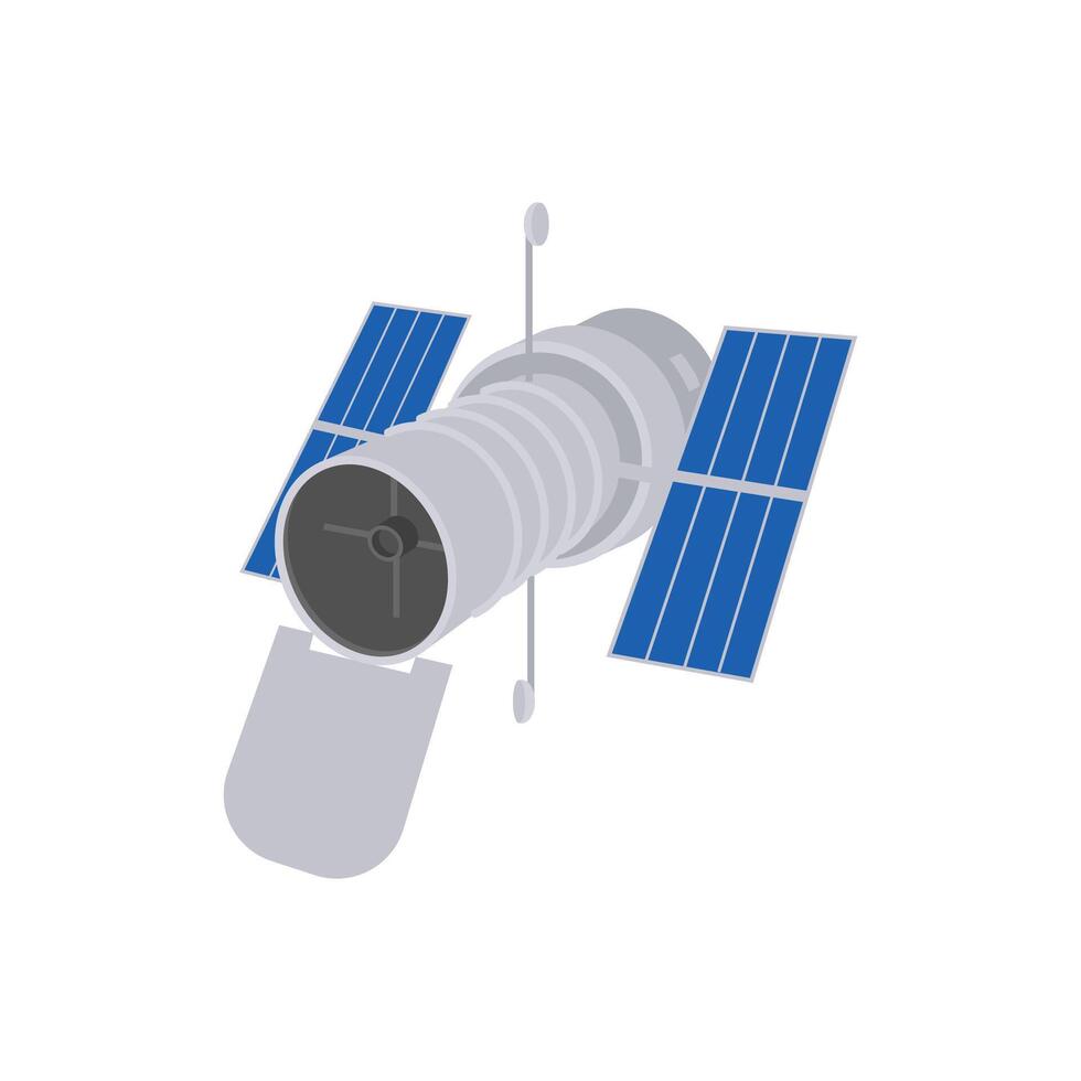 Hubble Telescope, Space Illustration vector