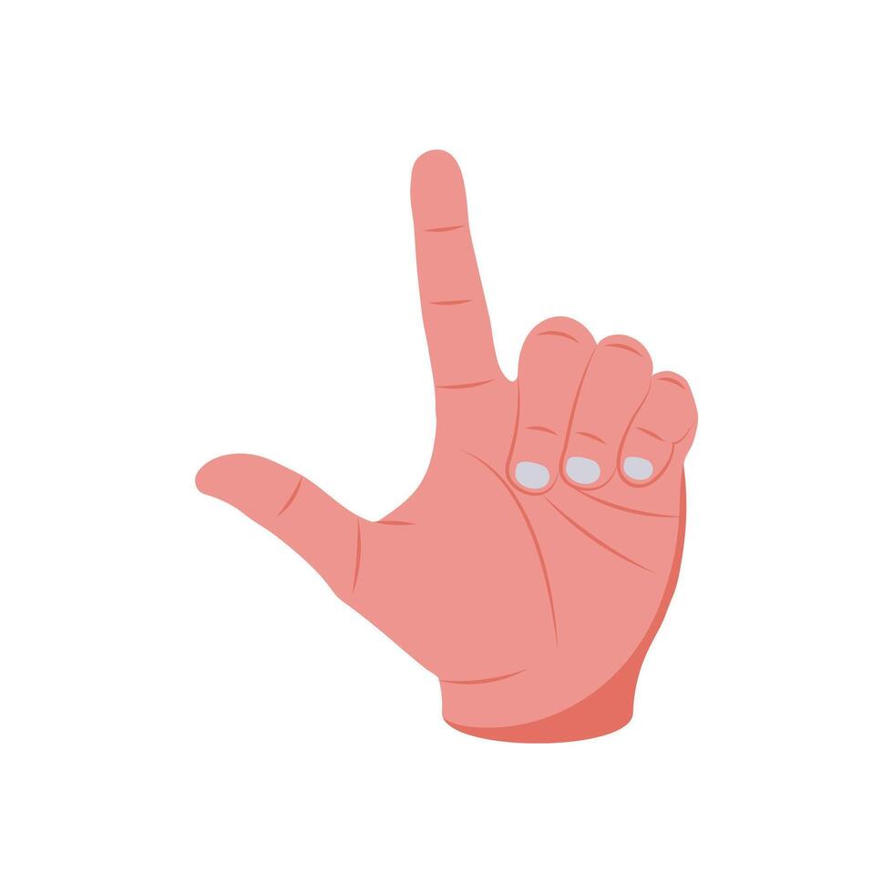 Loser Hand Gesture Icon, illustration vector