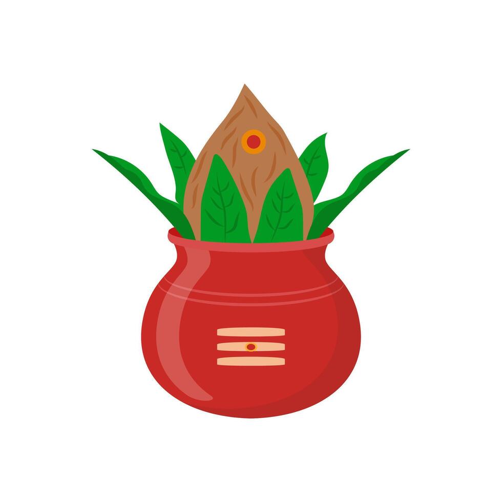 Kumbh Kalash, Indian Symbol illustration vector