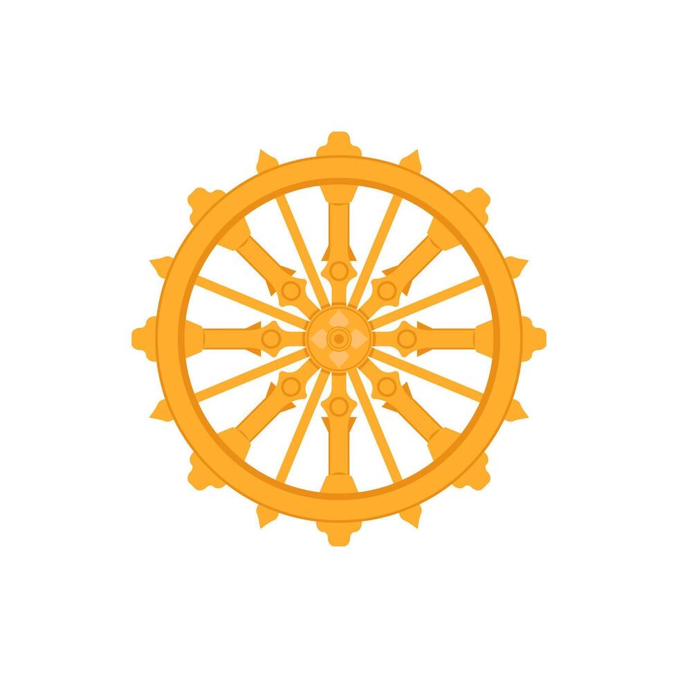 Dharma Wheel, Diwali, Hindu, Indian Symbol Illustration vector