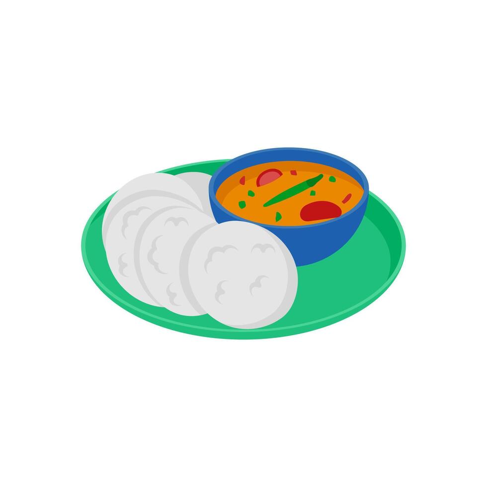 Idli Sambar, Indian Symbol illustration vector