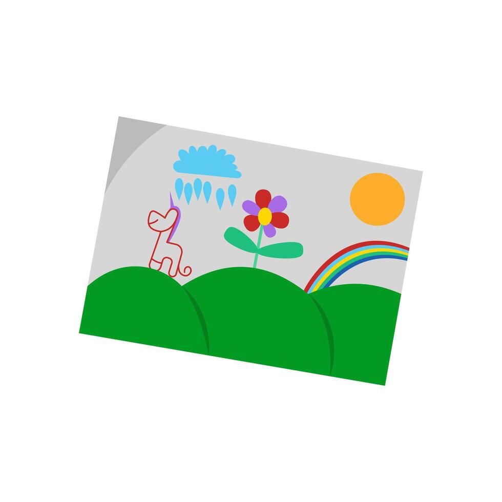 Drawing, Kindergarten illustration vector