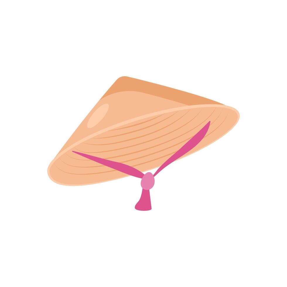 Conical Hat, China Symbols Illustration vector