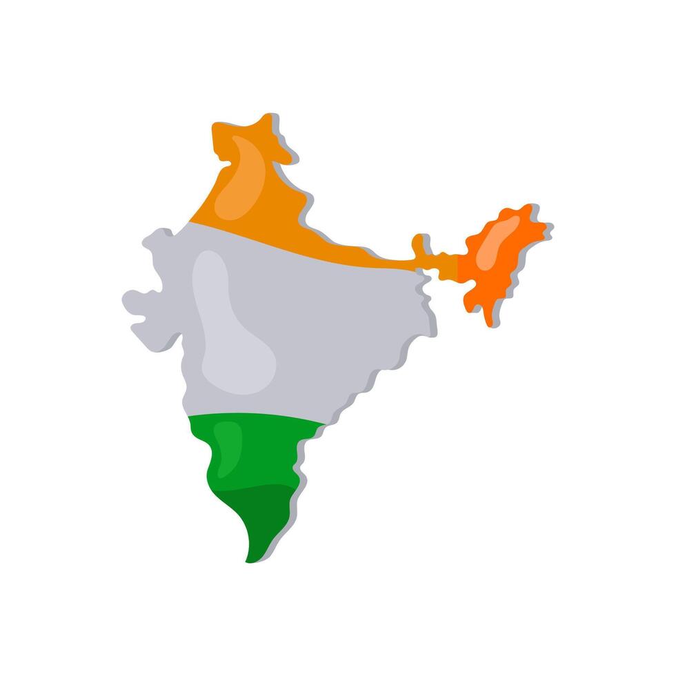 Indian Map, Indian Symbol illustration vector